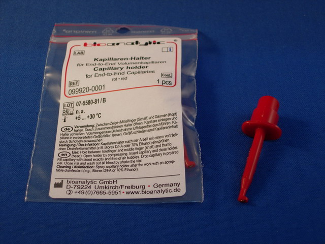 Capillary Holder for Unopette Replacements