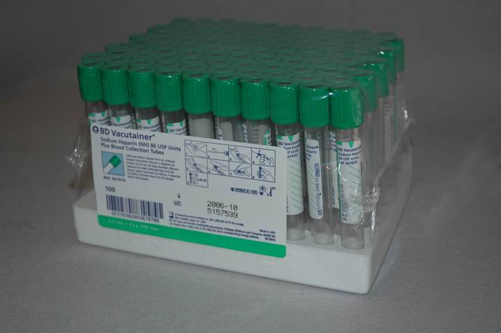 Plasma Tubes with Sodium Heparin - 13 x100 mm Green