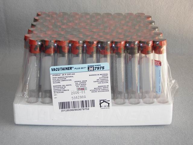 Plastic Serum Separation Tubes (SST) - 8.5 mL