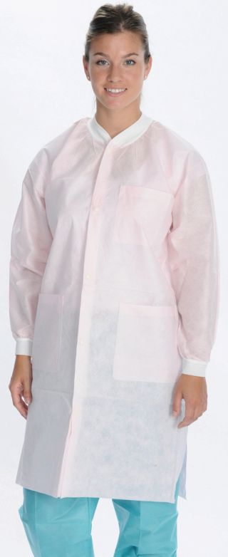 Disposable Knee Length Lab Coat, X-Large, White