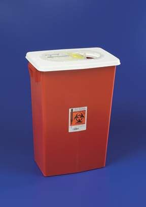 12 Gallon Sharps Containers w/hinged Lid