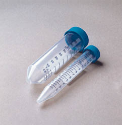 Disposable Centrifuge Tubes (15 ml.) , Polypropylene, Conical-Bottom, Sterile