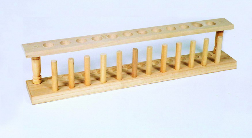 Wooden Test Tube Rack, 12 place