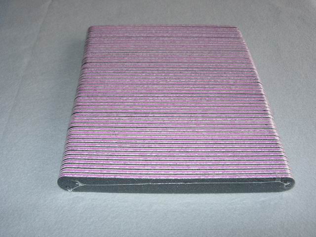 Premium emery boards - Black/Pink (100)