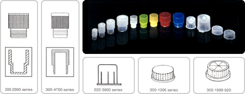 Polyethylene Flat-Top-Stopper Caps For 12 mm Tubes, Natural