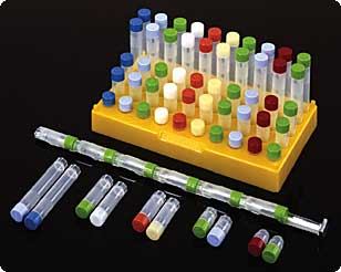 Transport Vials - 7mL, Polypropylene 17x54mm w/Caps Sterile