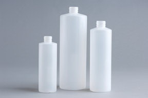 HDPE Cylinder Round, bulk no cap; HDPE, cap sold separately, 250mL