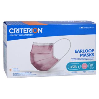 Face Mask Earloop ASTM Level 1 Pink