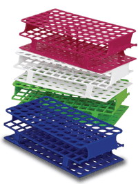 Full-Size Test Tube Racks - 13mm 72 place (White)