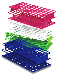 Full-Size Polypropylene Test Tube Racks 13mm 72 place (White)