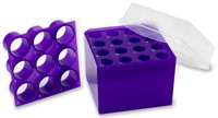 15 & 50mL Tube Storage Box, 132 x 132 x 129, Purple