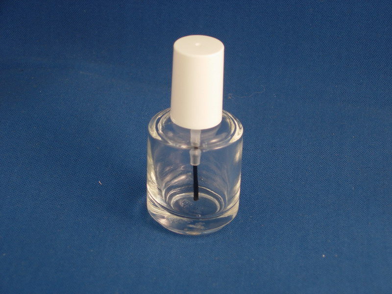 Clear bottle, 14 mL with brush cap