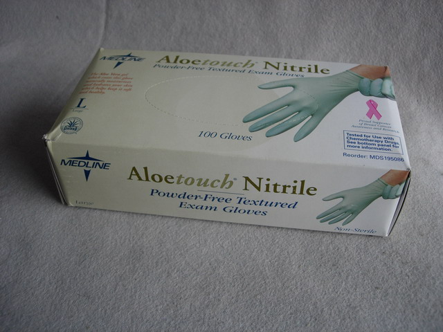 Aloetouch Nitrile Exam Gloves, Medline (Med)