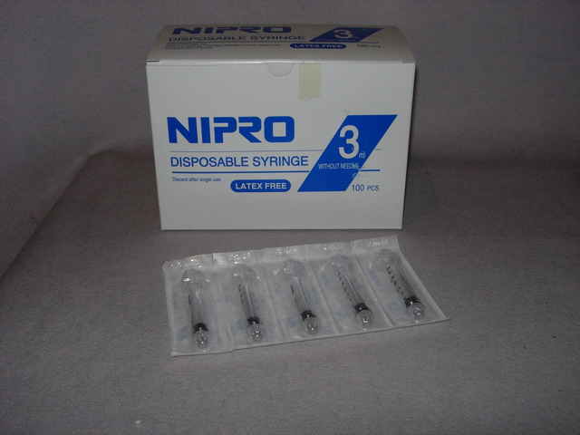 Nipro Syringe, 3cc No Needle (LL)