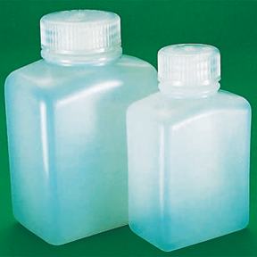 Rectangular Bottles, High-Density Polyethylene, Wide Mouth