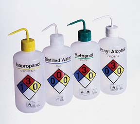 NALGENE Right-To-Know Safety Wash Bottles Isopropanol