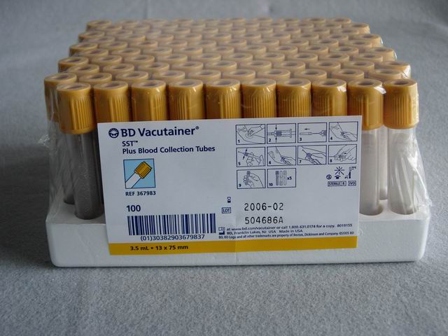 Plastic Serum Separation Tubes (SST) - Gold