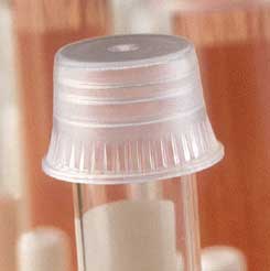 Thumb caps for 13mm glass test tubes, white