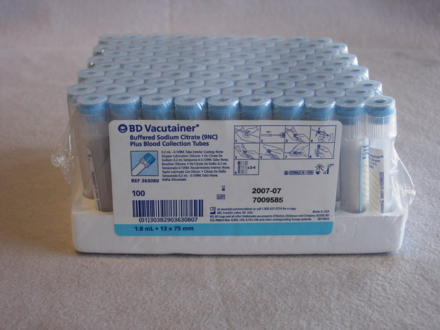 Blood Collection Tubes, 1.8 mL Blue