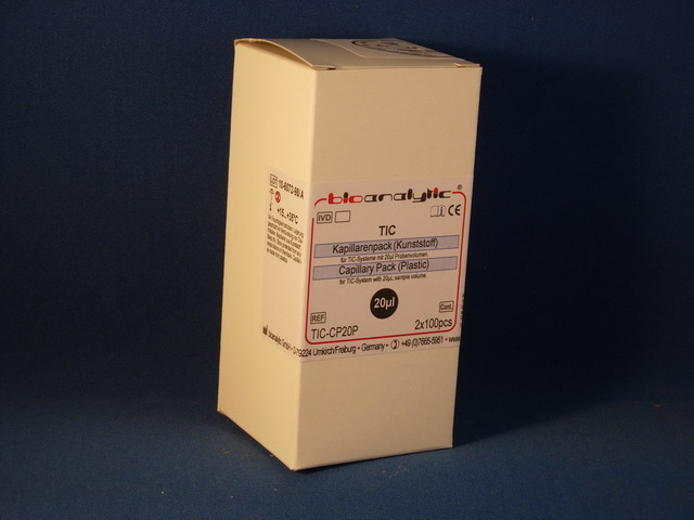 TIC Capillary Pack 20ul (Plastic) for Leuko-tic