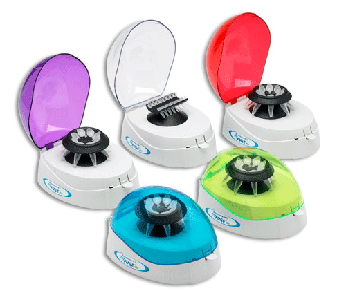 Mini Centrifuge with 2 Rotors, Blue (6 Place) 115V (US Plug)