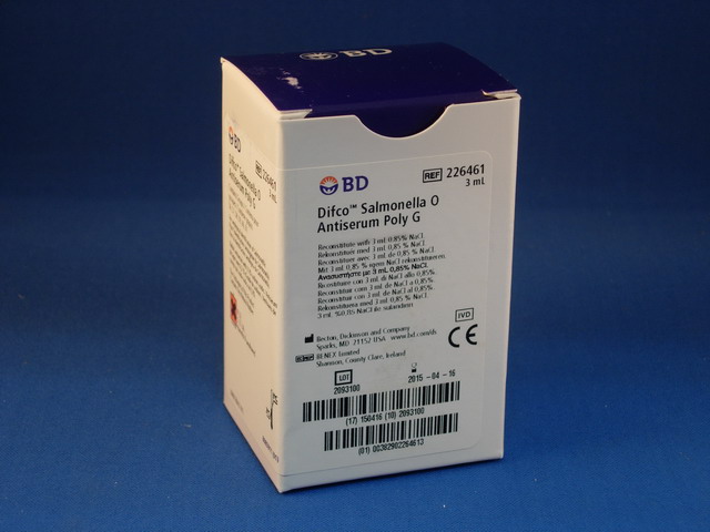BD* Difco* Salmonella O Antisera and Quality Control Antigens, poly G, 3ML