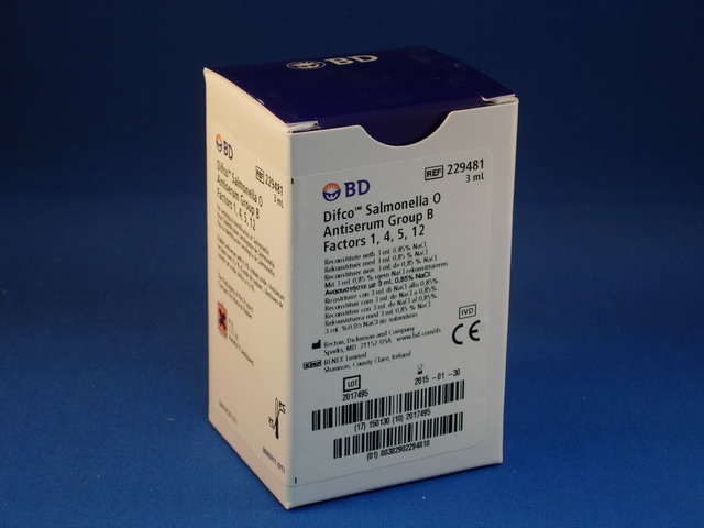 BD Diagnostic Systems Salmonella and Shigella Typing Antisera, Group B, 3ML