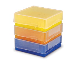 81-Well Microtube Storage Boxes, Blue
