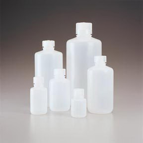 Nalgene Narrow-Mouth Packaging Bottles, Natural, HDPE w/closures (Bulk)